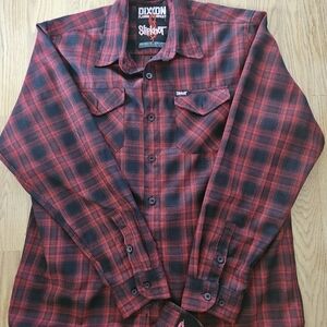 DIXXON Red and Black Plaid Button Down Shirt. Got As A Gift But Never Used.